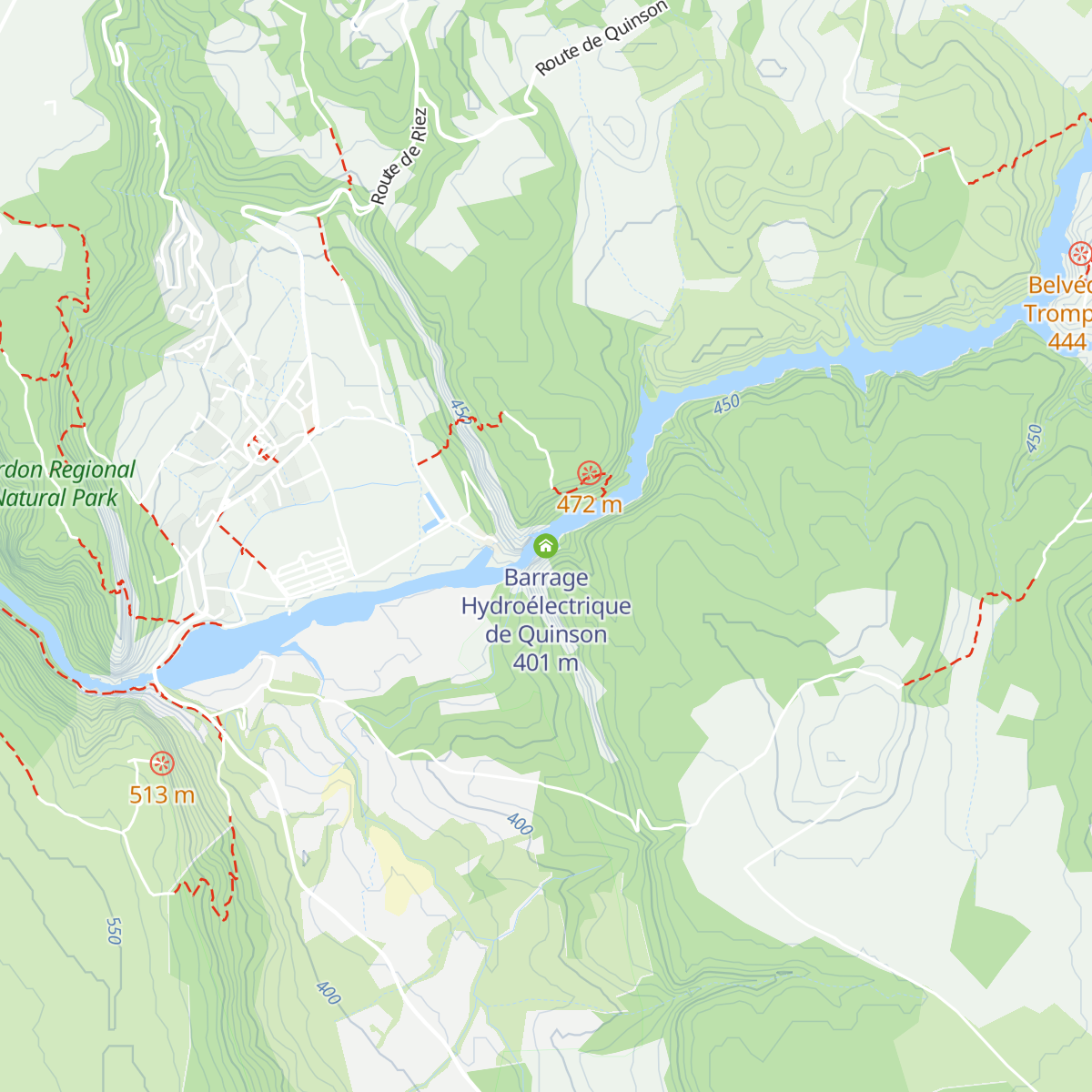 Barrage Hydroélectrique de Quinson map