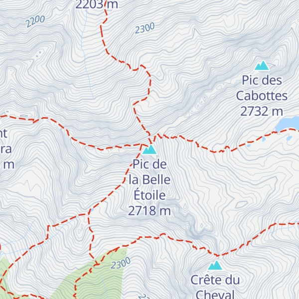 Map of Pic de la Belle Étoile