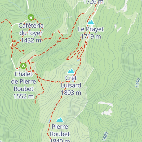 Map of Crêt Luisard