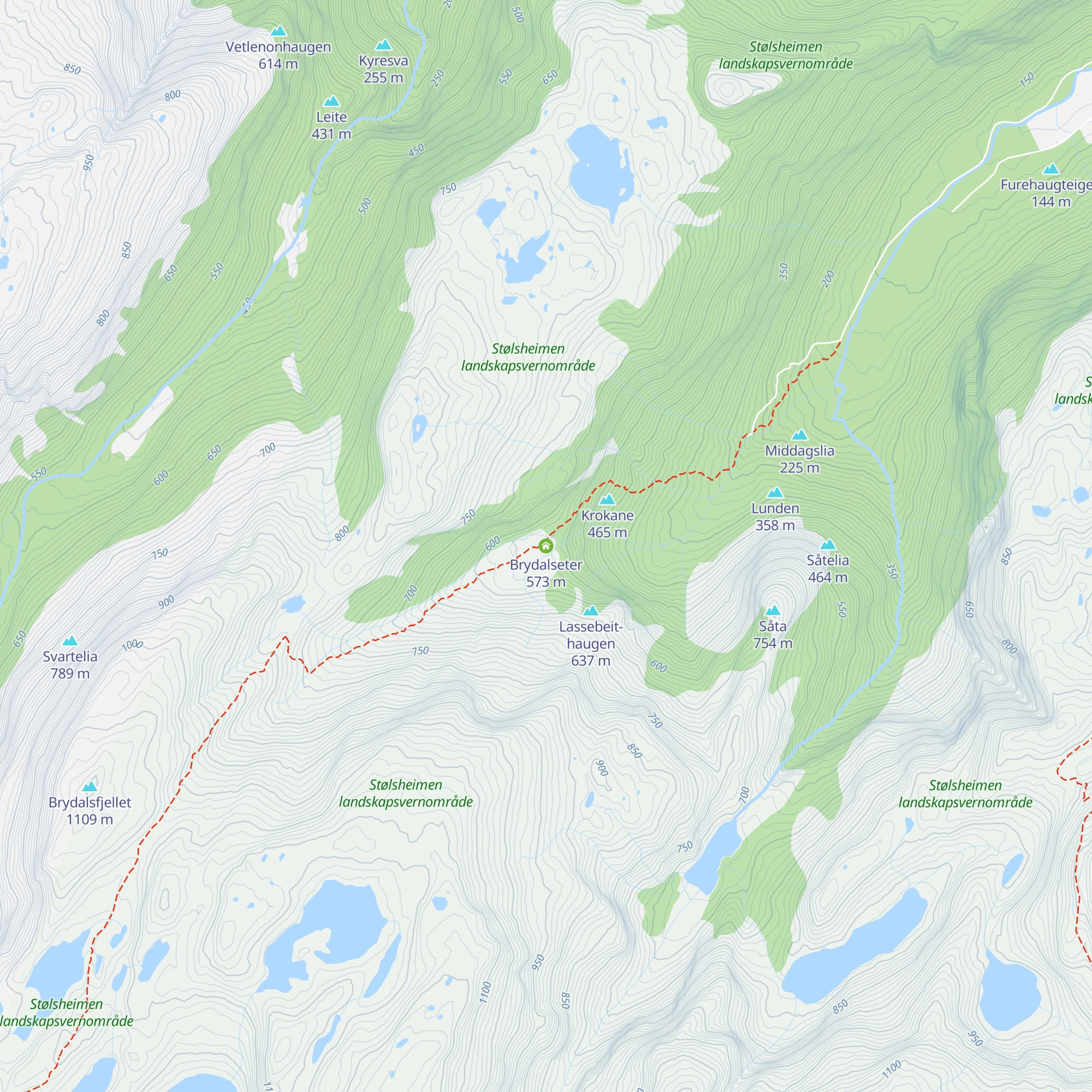 Brydalseter map