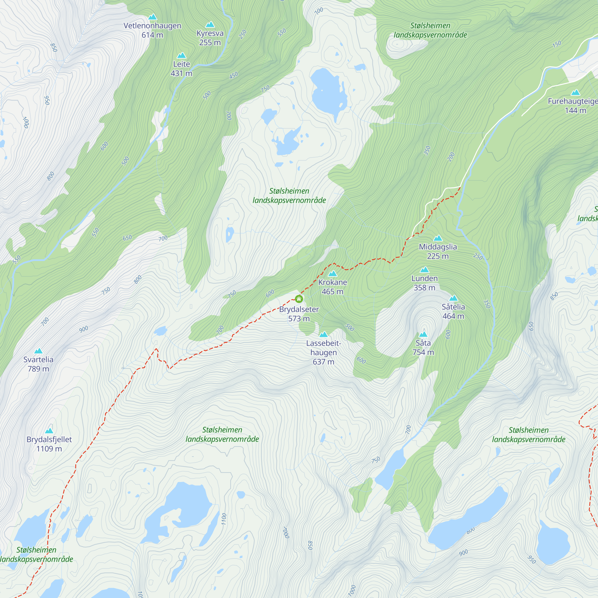 Brydalseter map