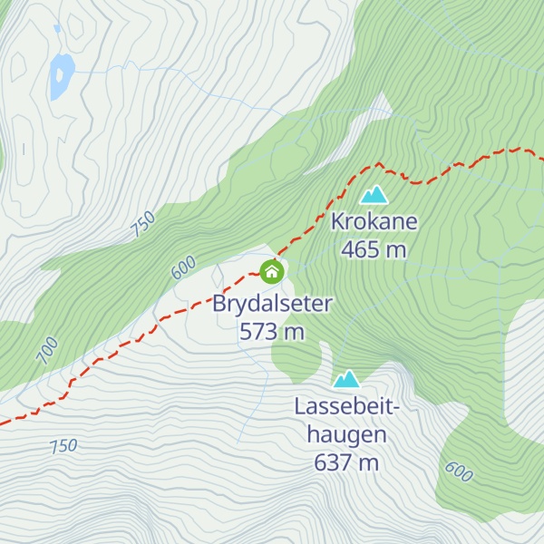 Map of Brydalseter