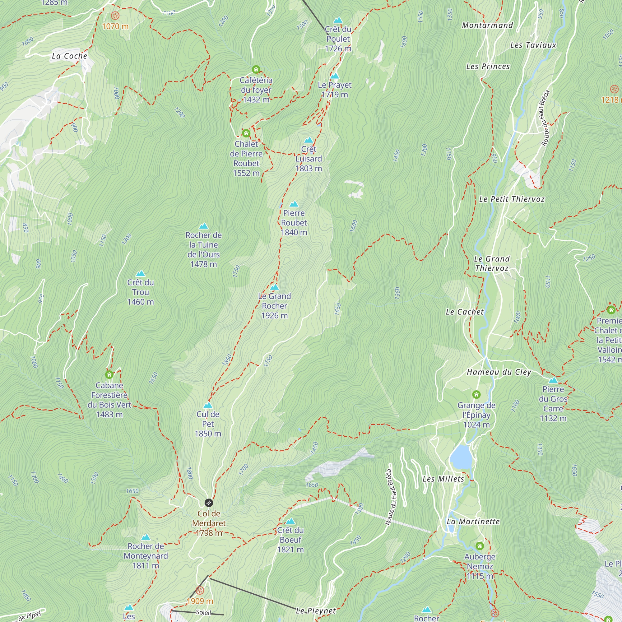 Chalet communal des Violettes map