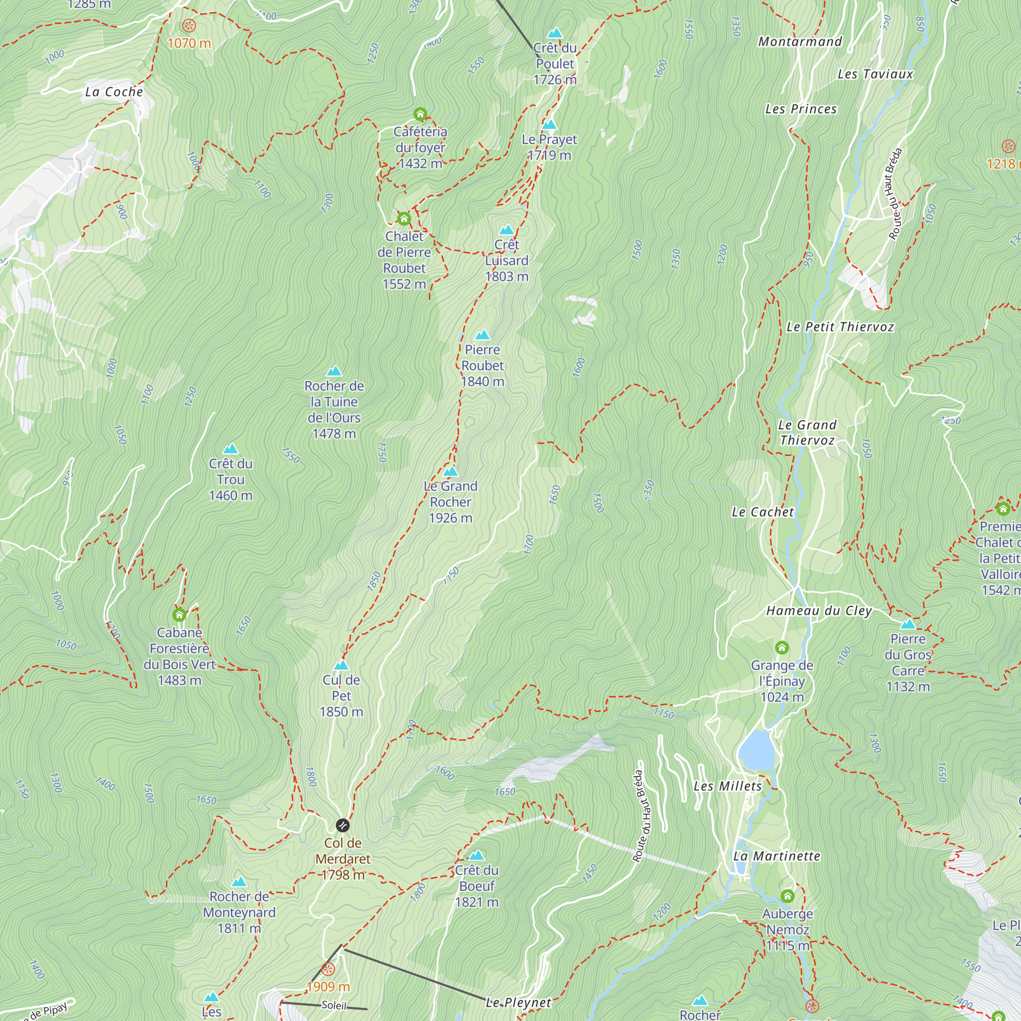 Chalet communal des Violettes map