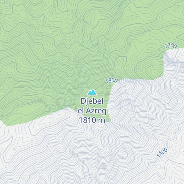 Map of Djebel el Azreg