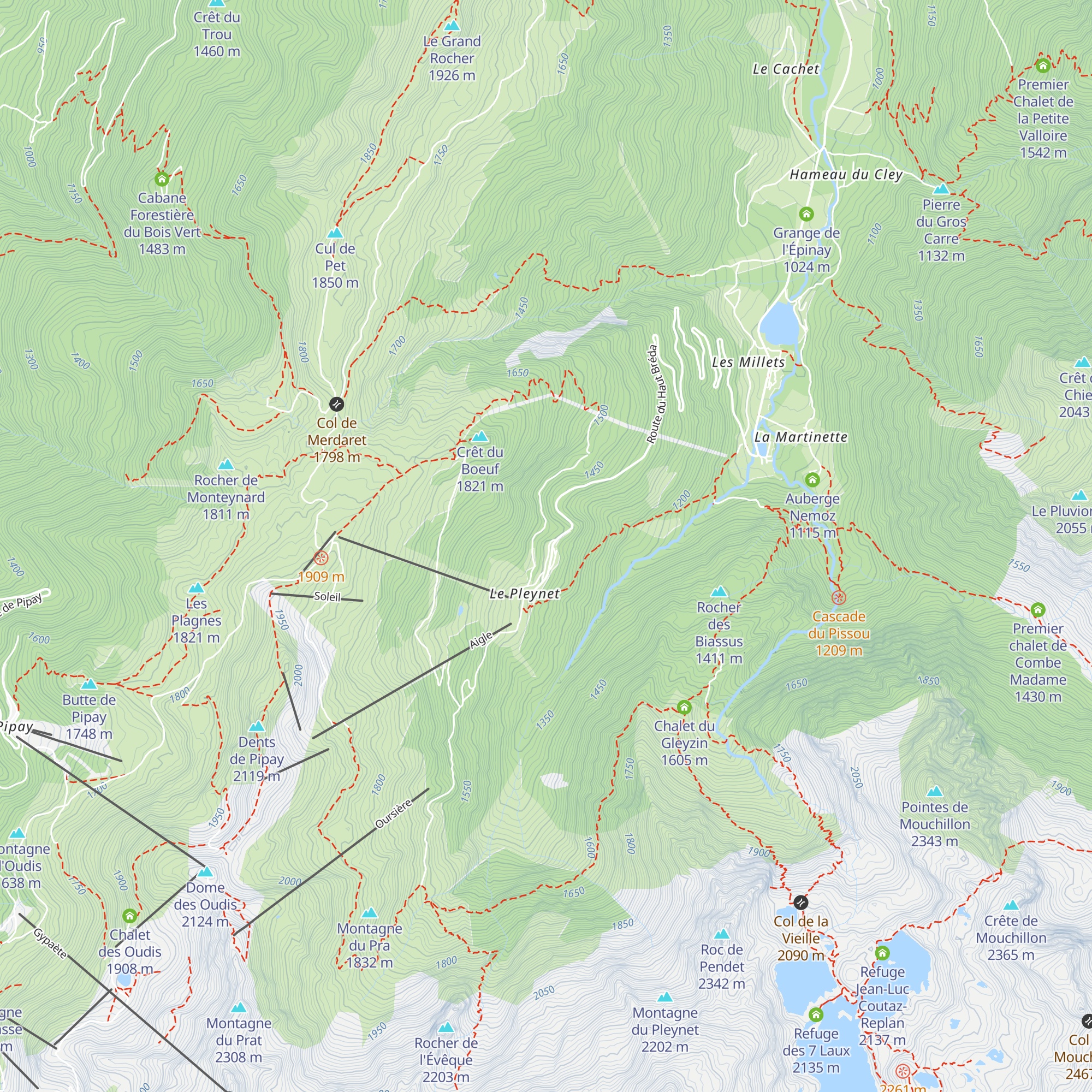 Seracs map
