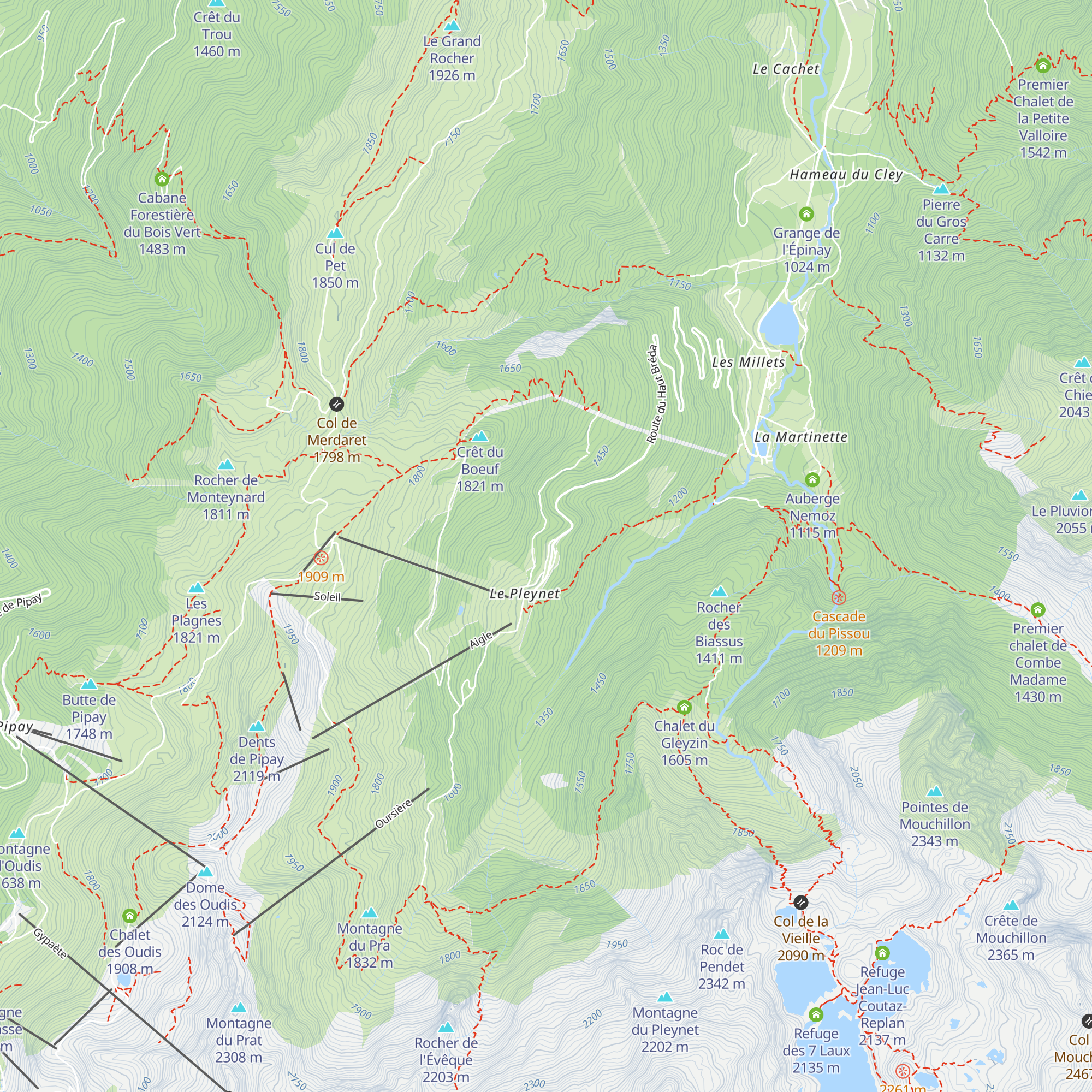 Seracs map