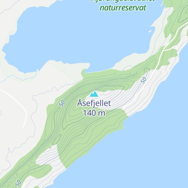 Map of Åsefjellet