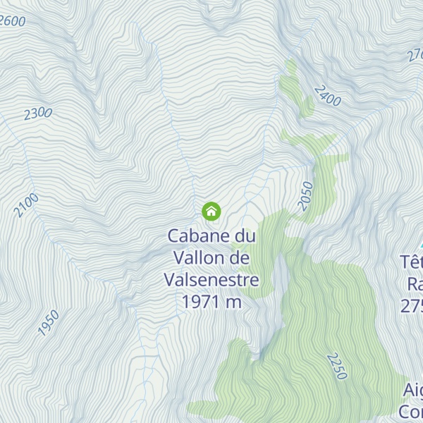 Map of Cabane du Vallon de Valsenestre