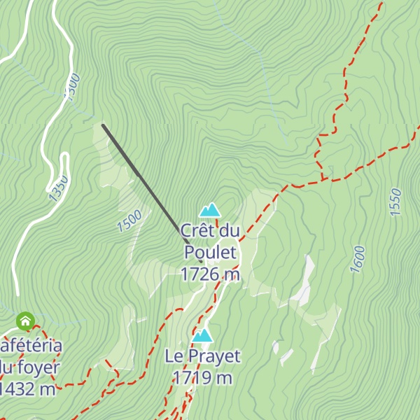 Map of Crêt du Poulet