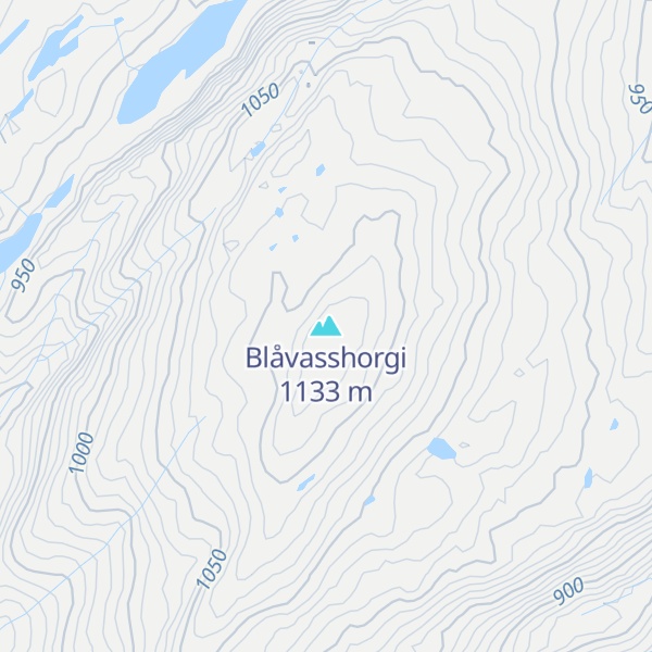 Map of Blåvasshorgi