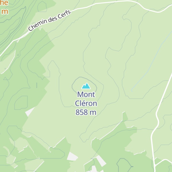 Map of Mont Cléron
