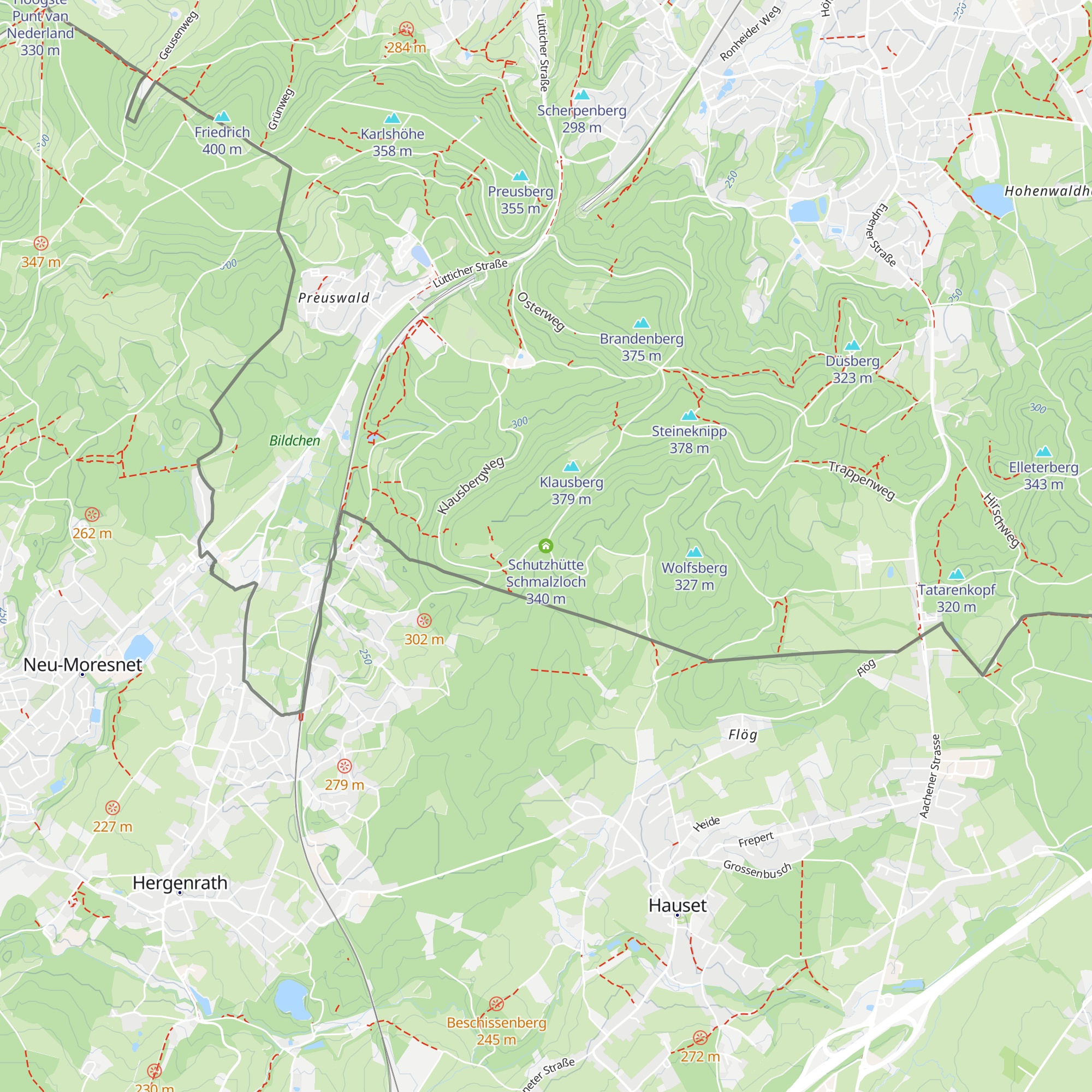 Schutzhütte Schmalzloch map