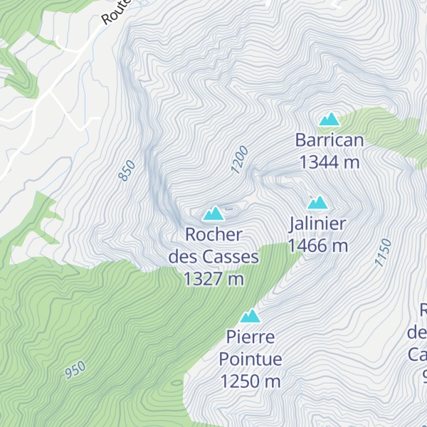 Map of Rocher des Casses