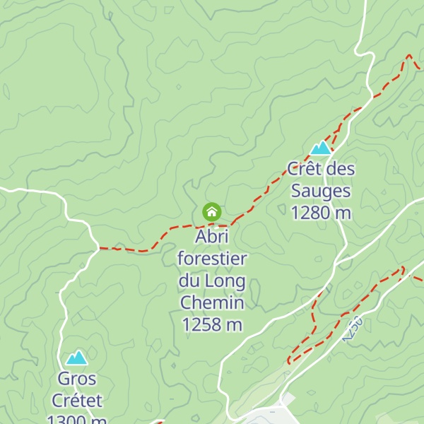 Map of Abri forestier du Long Chemin