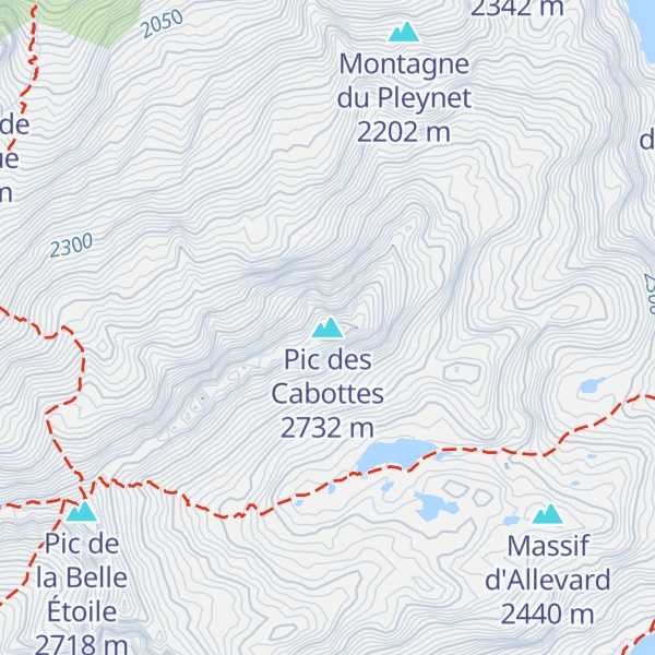 Map of Pic des Cabottes
