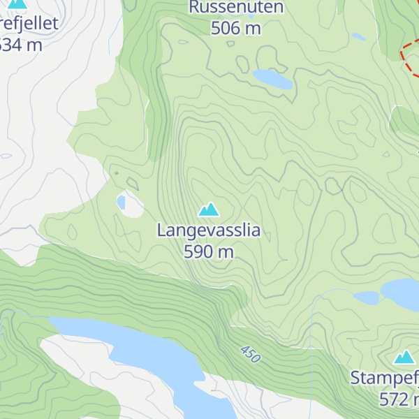 Map of Ulvsfjellet