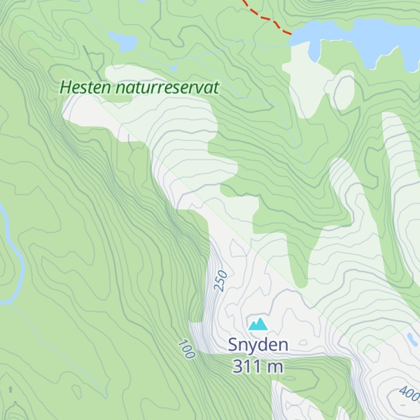 Map of Tverrfjellet