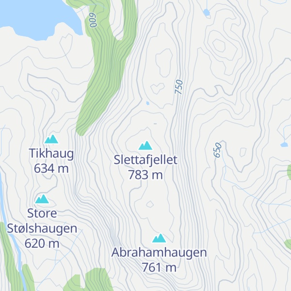 Map of Slettafjellet