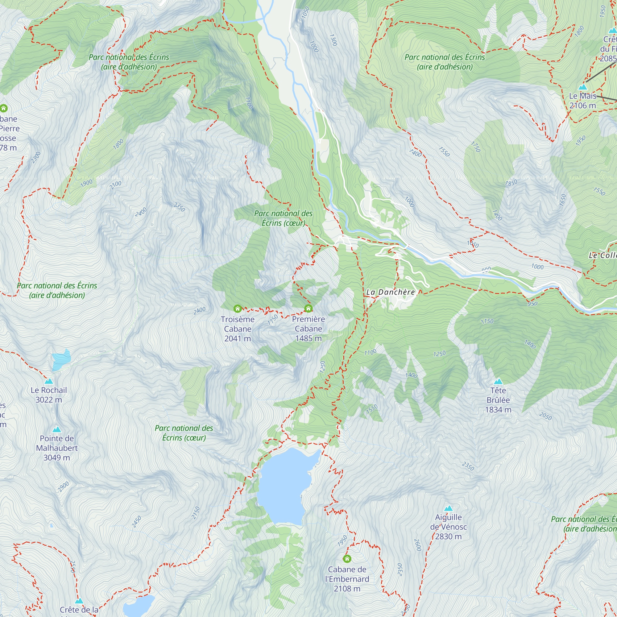 Première Cabane map
