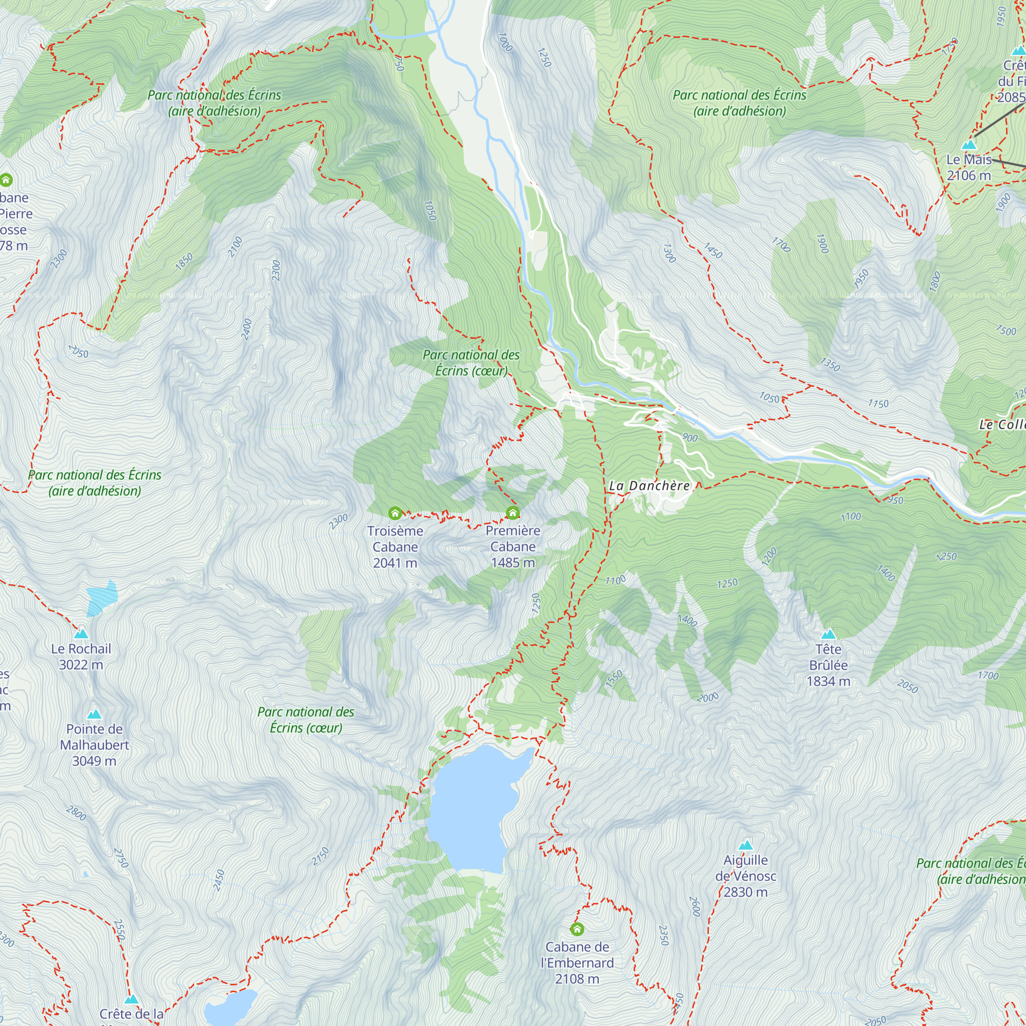 Première Cabane map