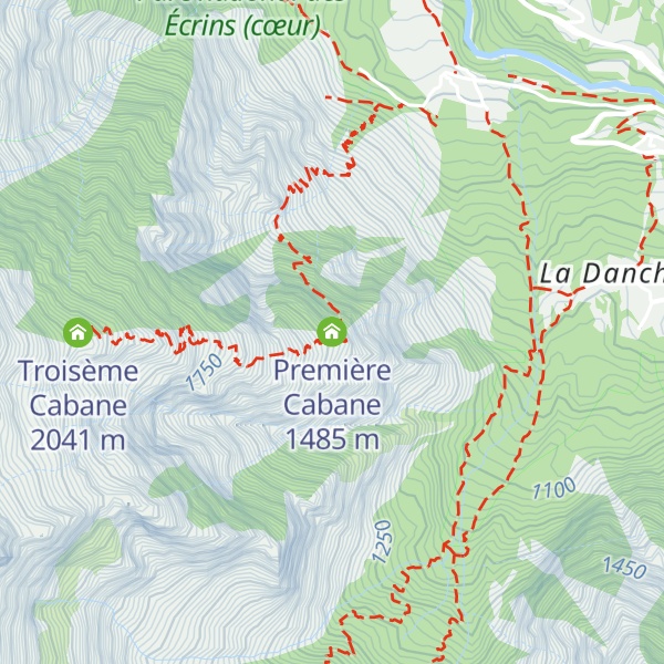 Map of Première Cabane
