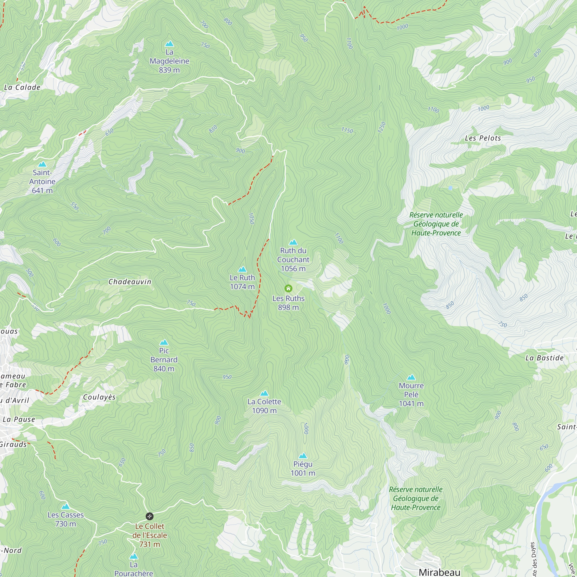 Les Ruths map