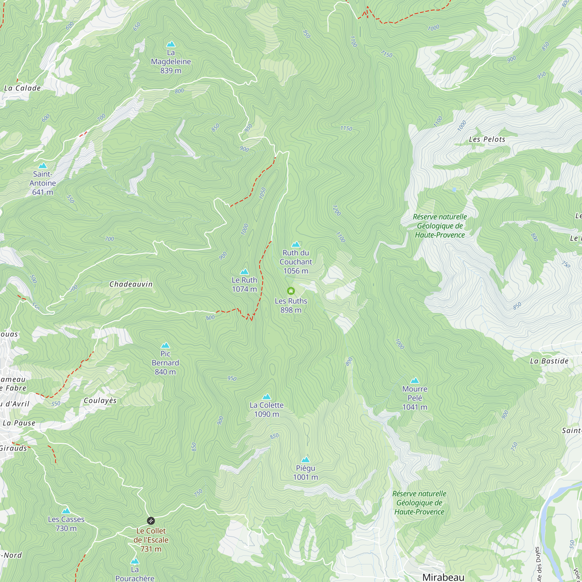 Les Ruths map