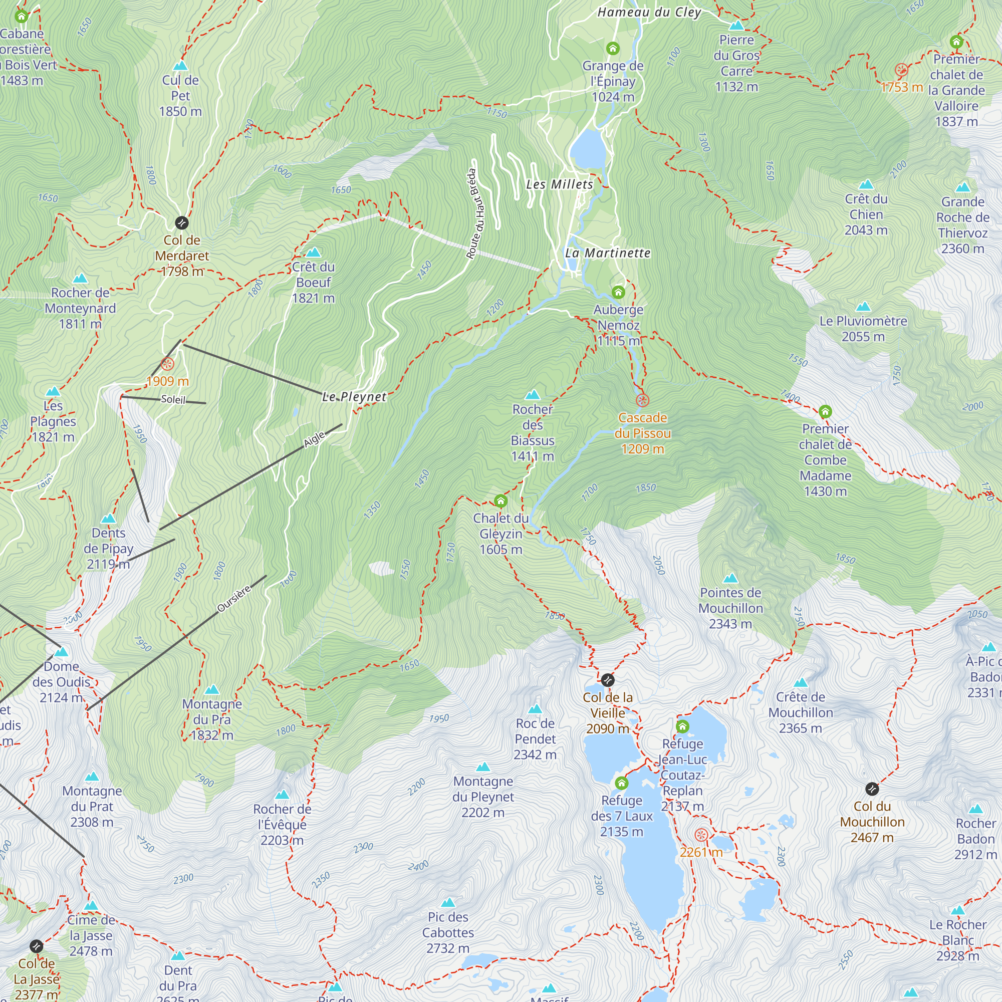Chalet du Gleyzin map