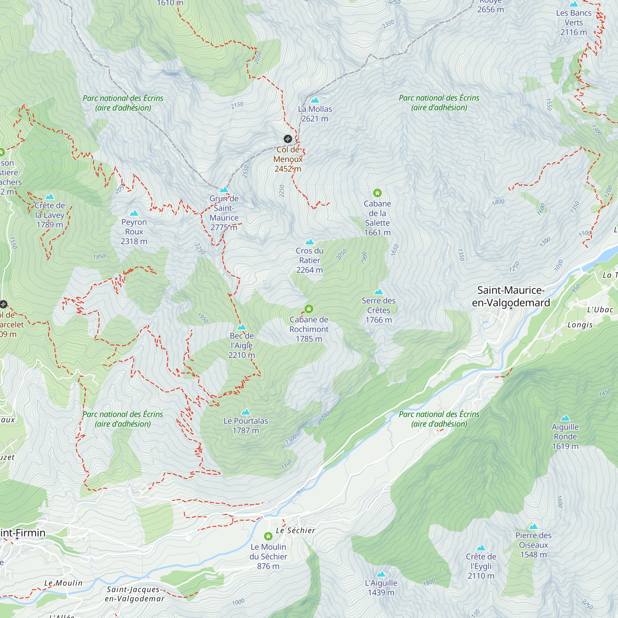 Cabane de Rochimont map