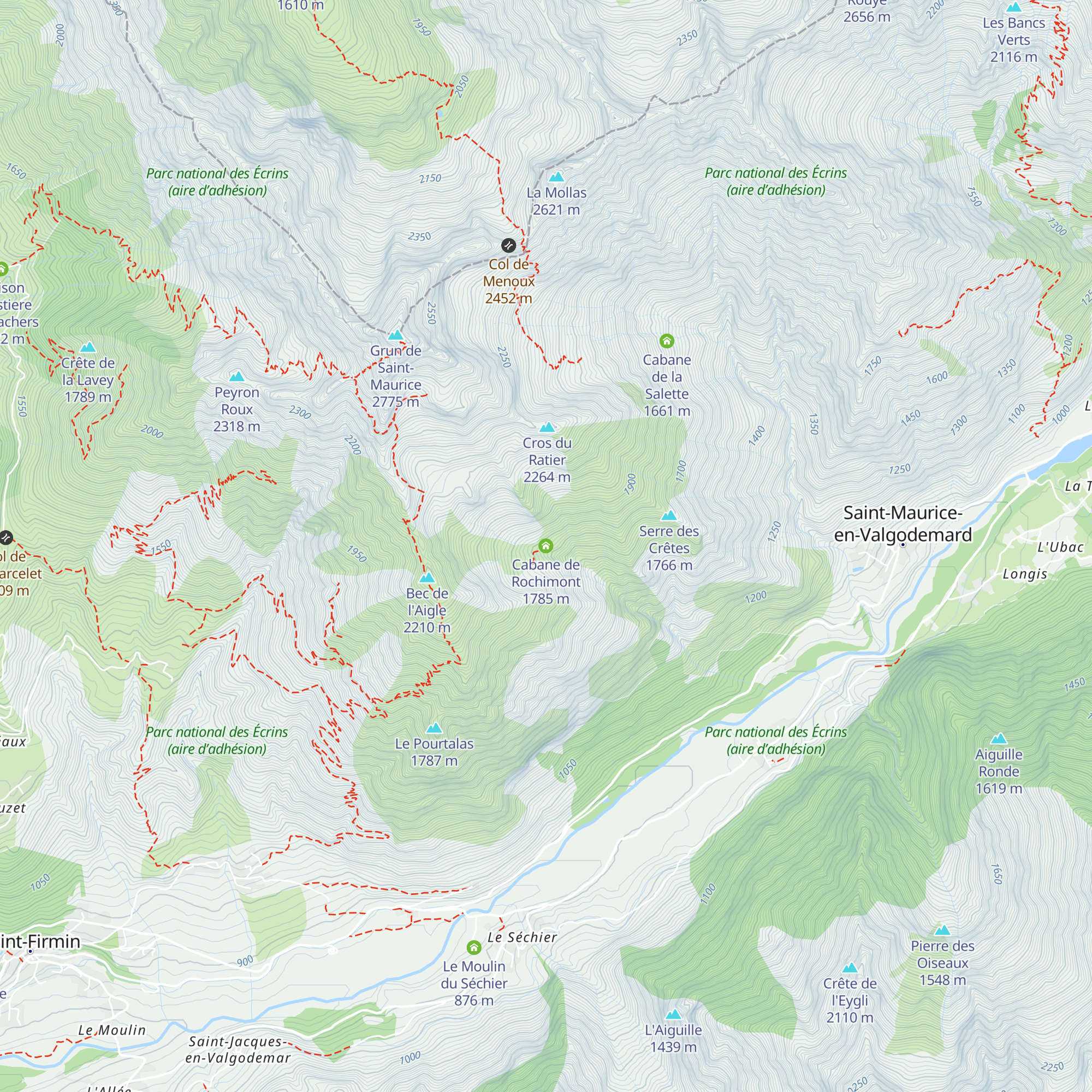 Cabane de Rochimont map