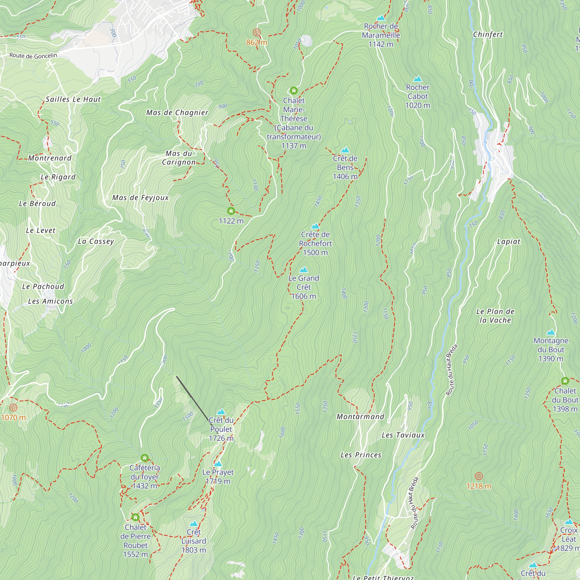 Cabane des Tavernes map