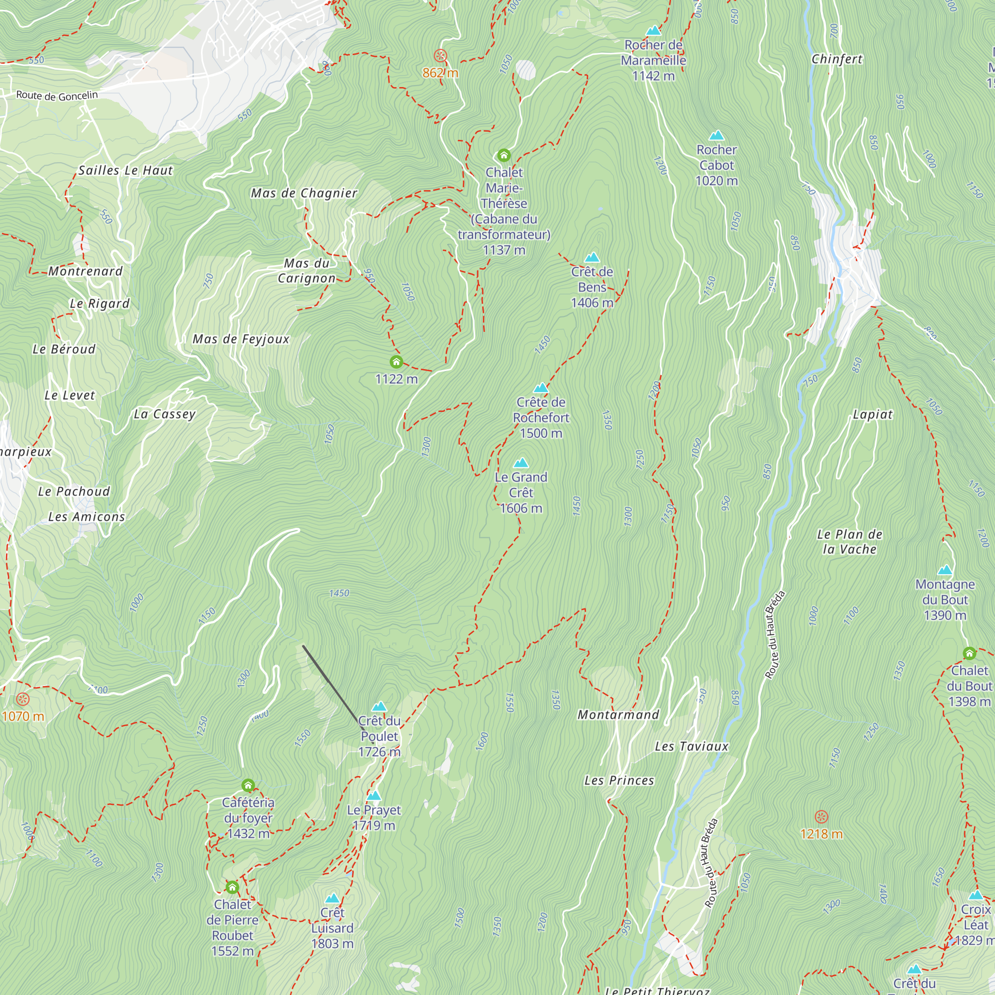Cabane des Tavernes map