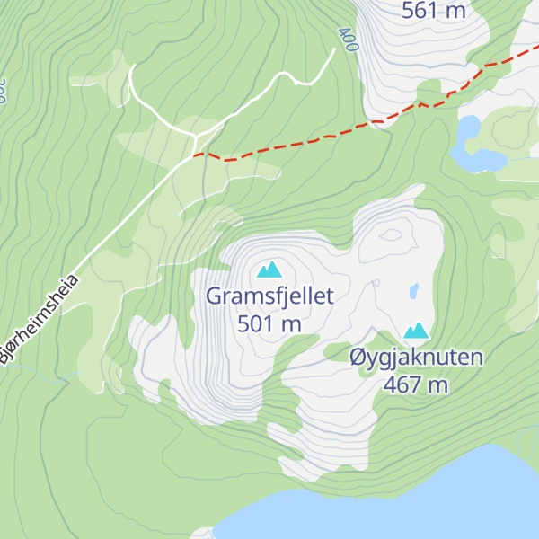 Map of Gramsfjellet