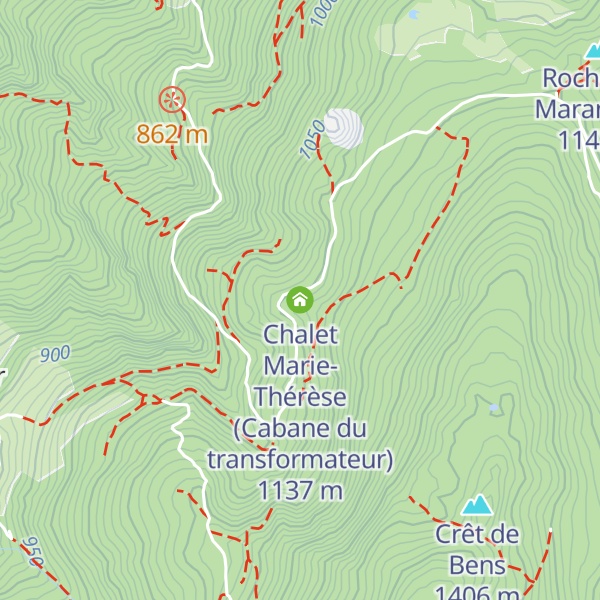 Map of Chalet Marie-Thérèse (Cabane du transformateur)