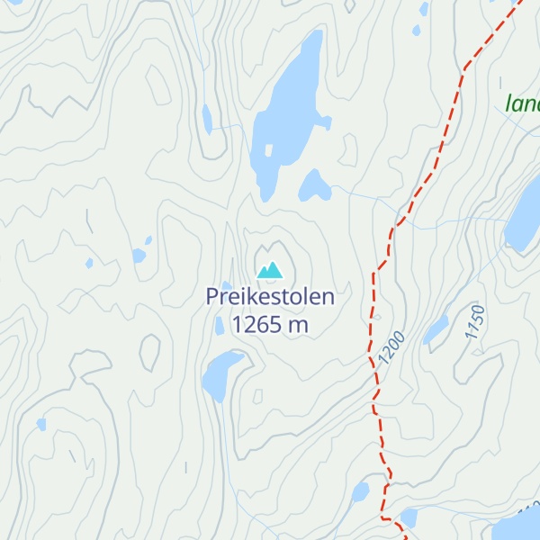 Map of Preikestolen