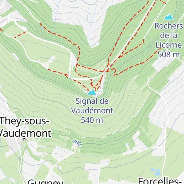 Map of Signal de Vaudémont