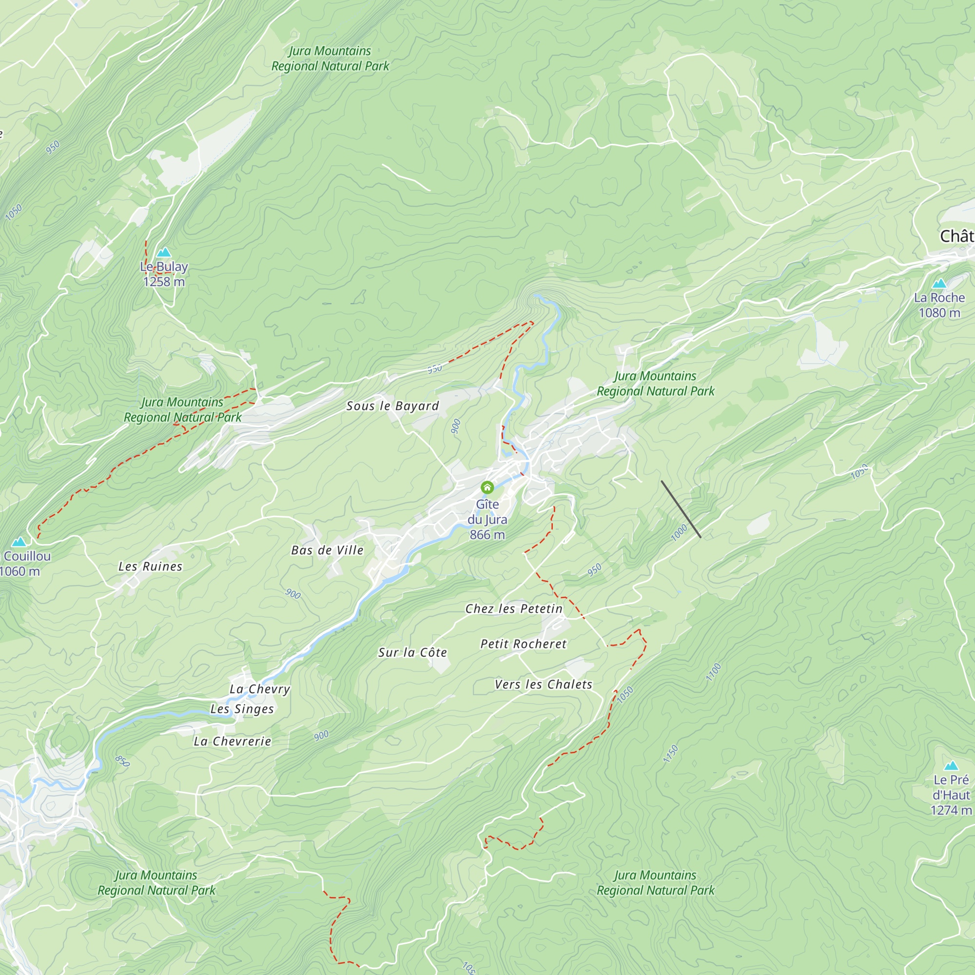 Gîte du Jura map