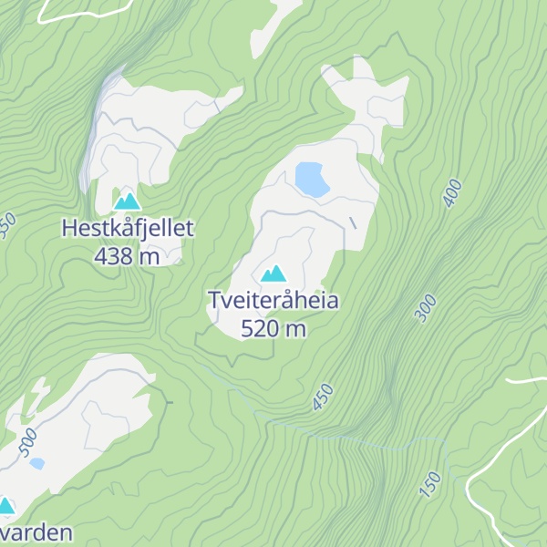 Map of Tveiteråheia