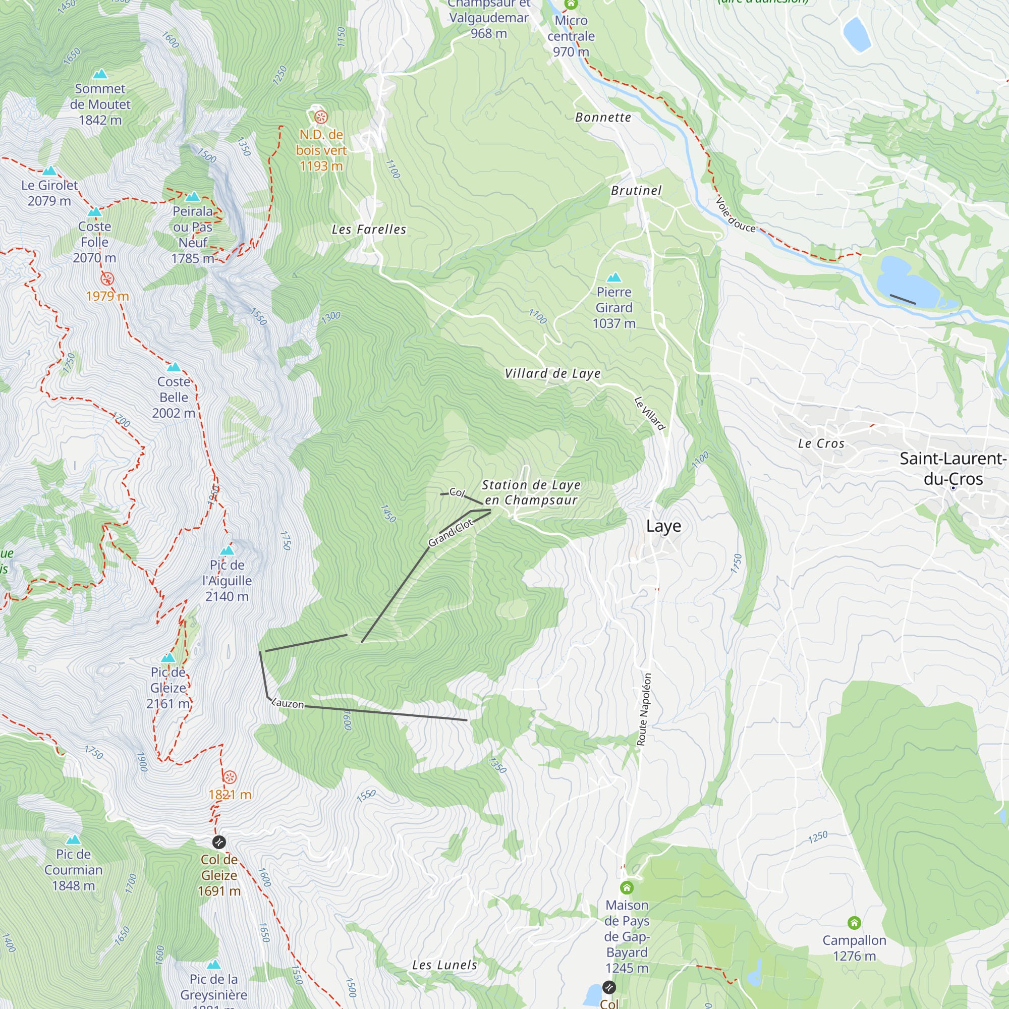 Le Petit Renard map