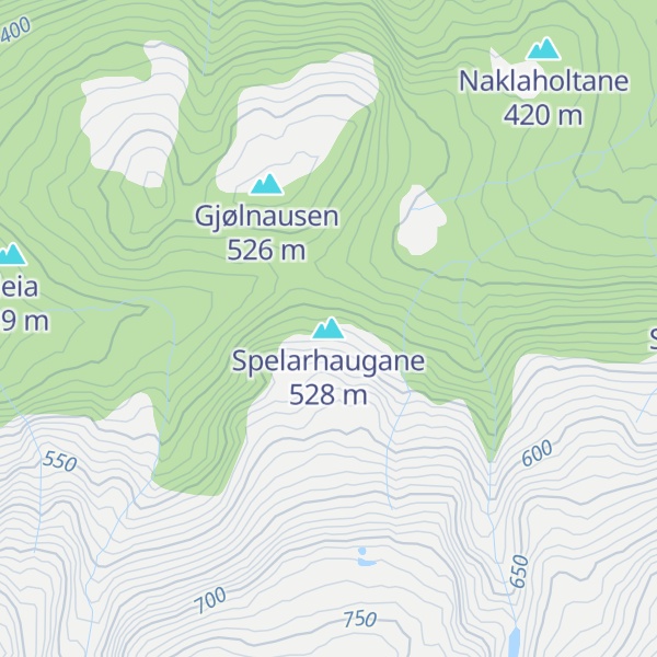 Map of Spelarhaugane