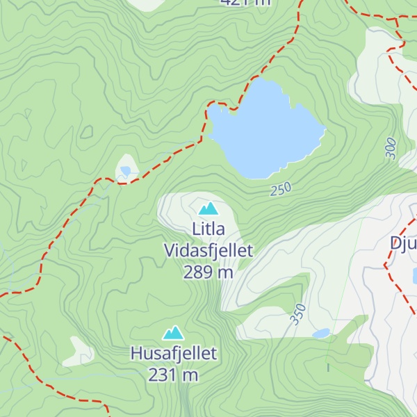 Map of Litla Vidasfjellet