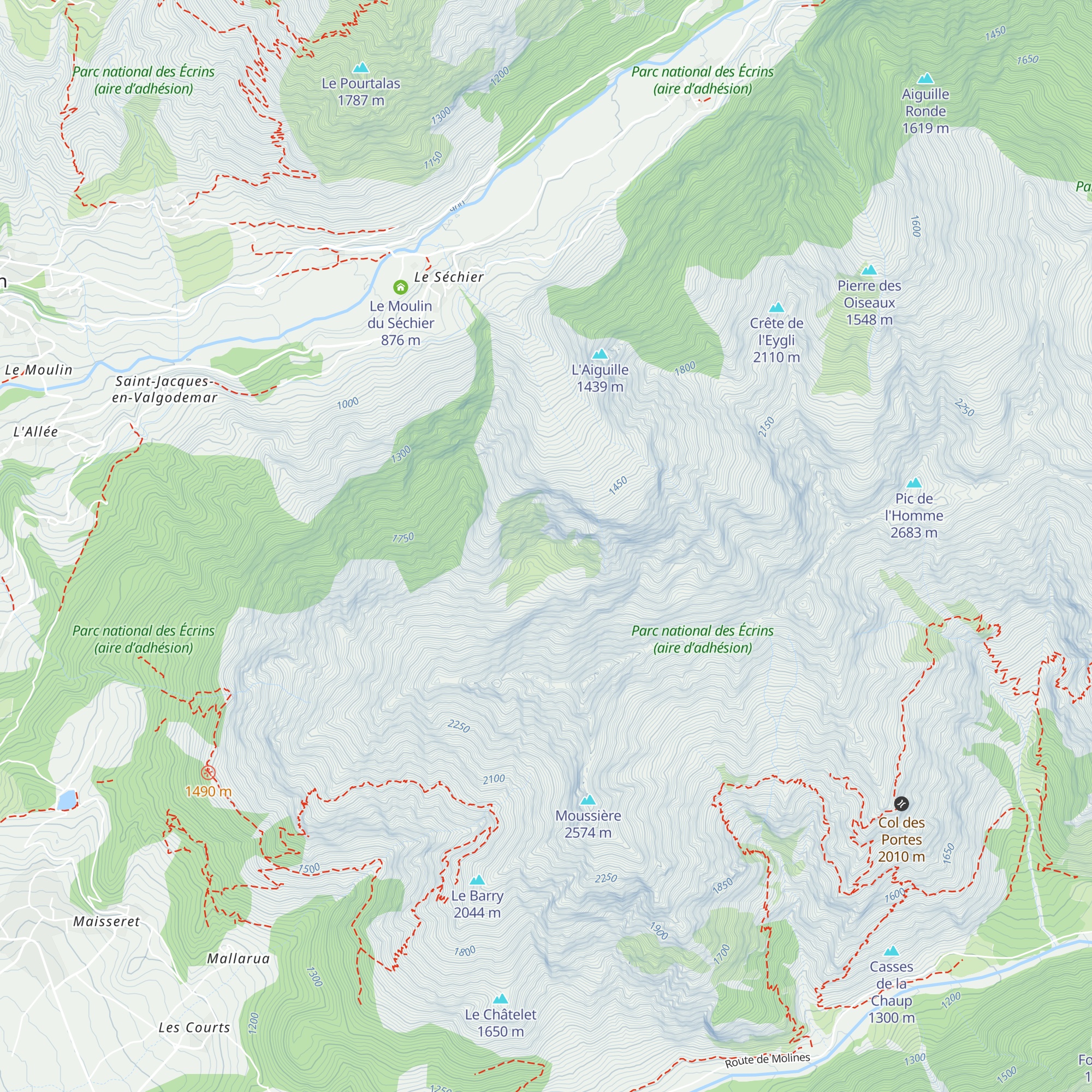Cabane de la selle map