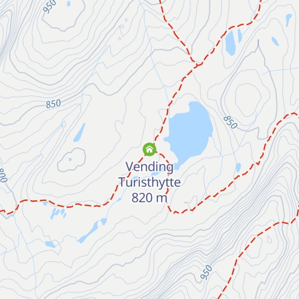 Map of Vending Turisthytte
