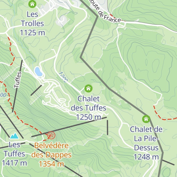 Map of Chalet des Tuffes