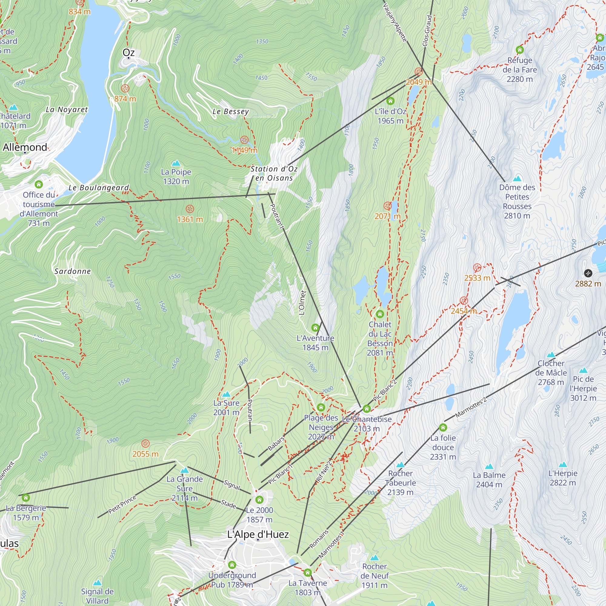 Le Chalet d'Oz map