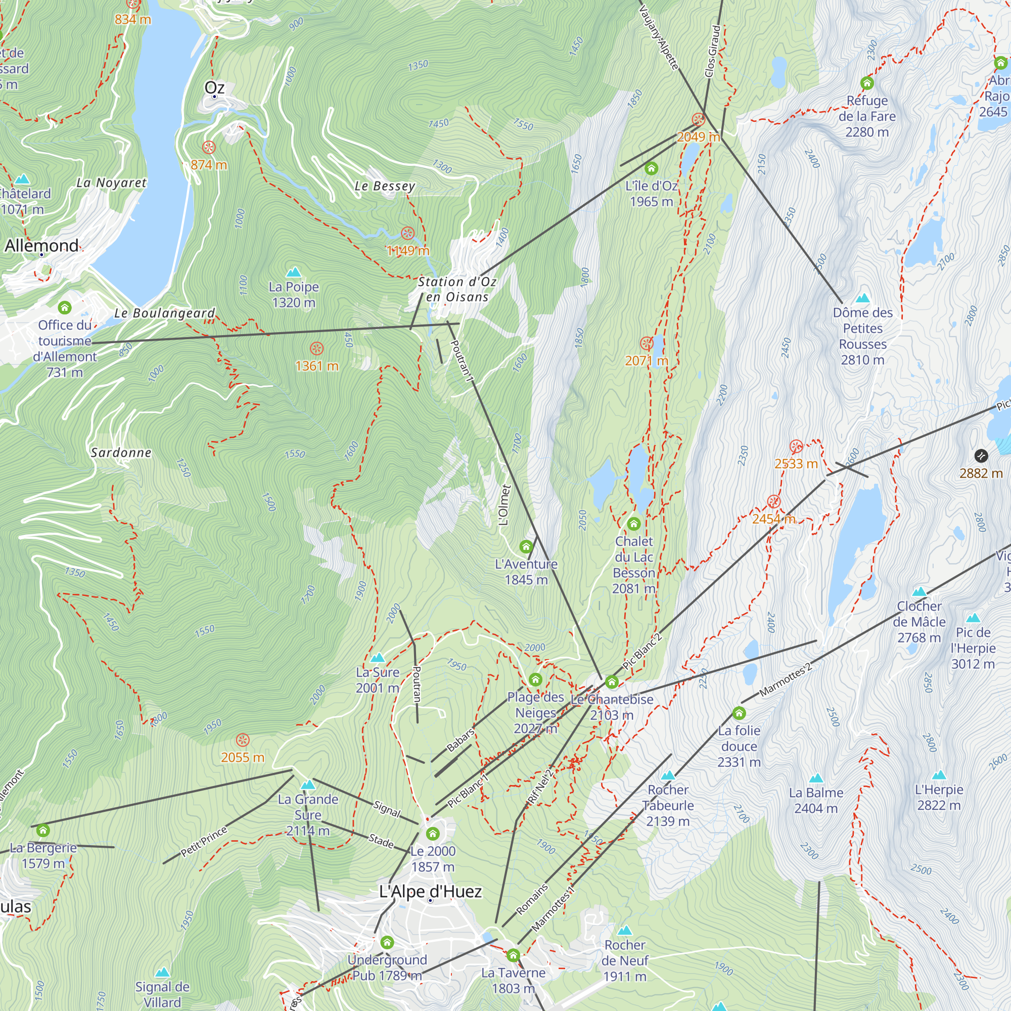 Le Chalet d'Oz map