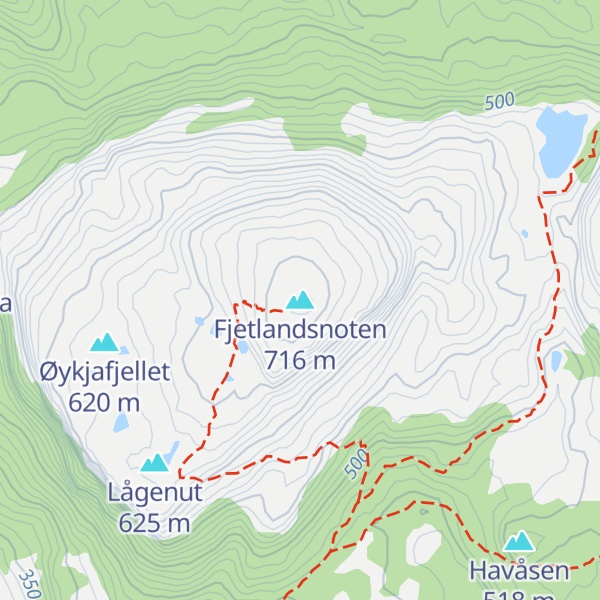 Map of Fjetlandsnoten