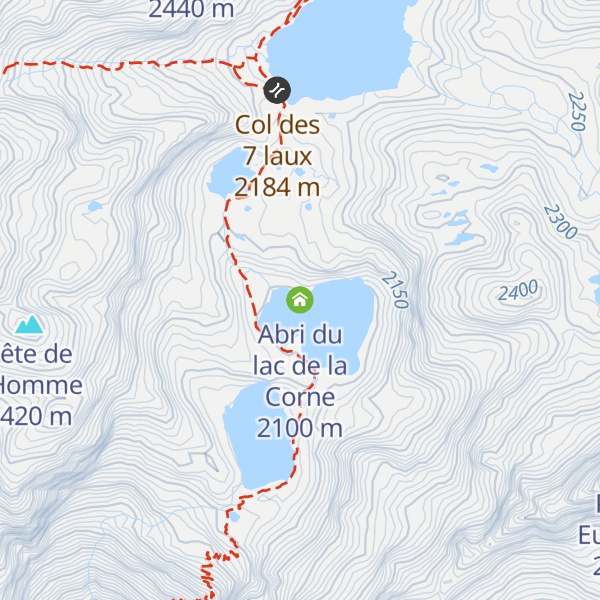 Map of Abri du lac de la Corne