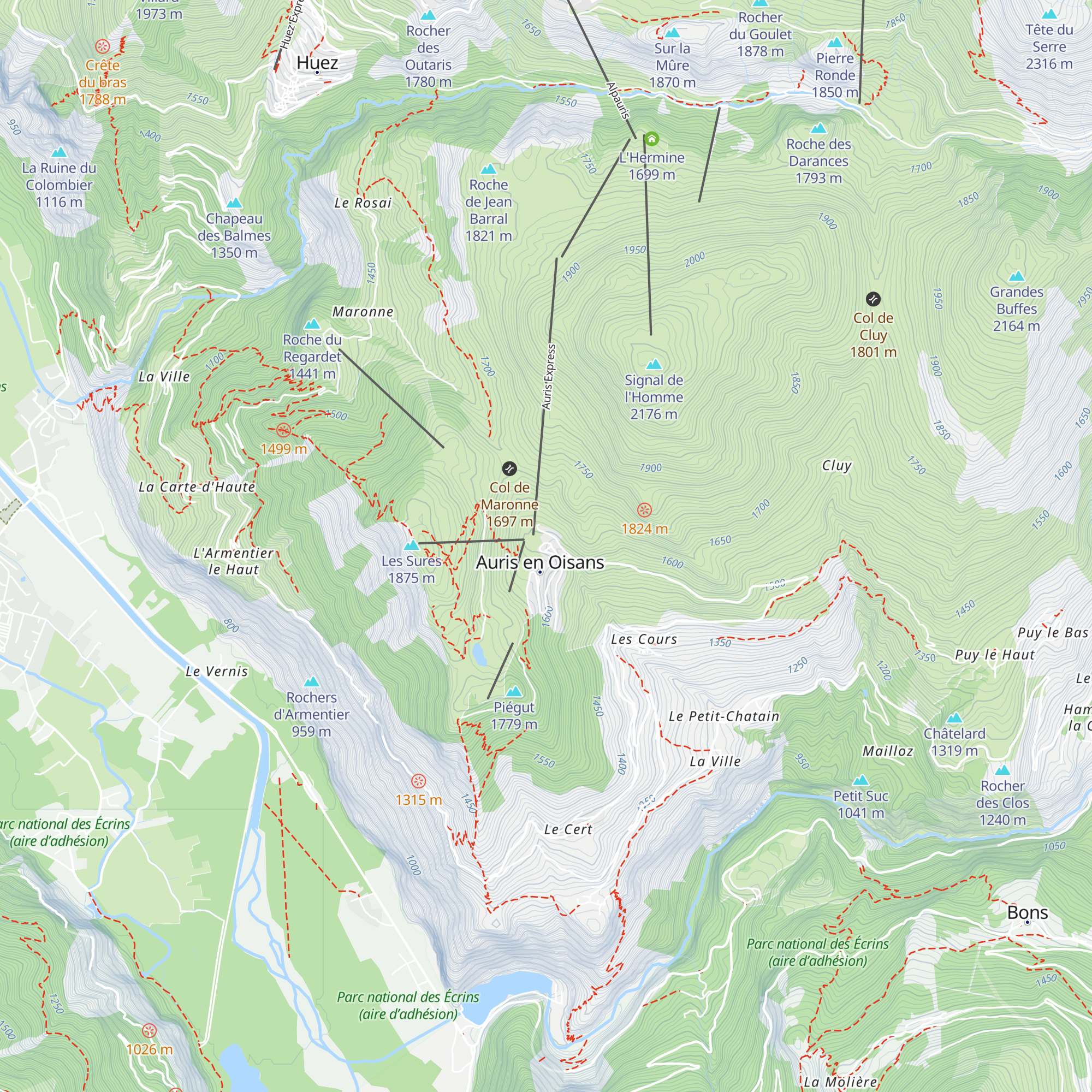 Le Tétras map